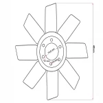 Elice ventilator din plastic cu 8 palete UTB U-650 - imagine 3