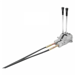 Distribuitor hidraulic cu 2 manete, lungime cablu 2.5m presiune 250 bar debit 80L/min Breckner Germany - imagine 3