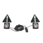 Set lampi LED magnetice cu triunghiuri reflectorizante pentru remorca, fisa 7 pini, cablu 2,5m cablu fisa = 7,5 m - imagine 5