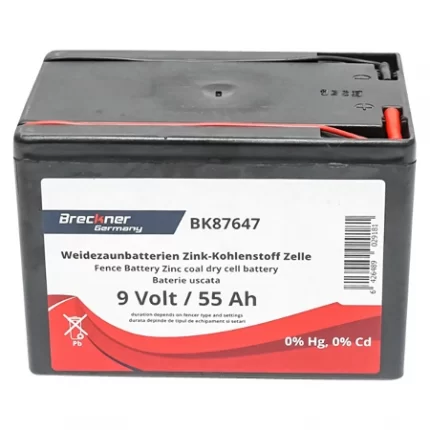Baterie uscata (nereincarcabila) 9V 55Ah pentru gard electric Breckner Germany Cod: BK87647 Echivalență: DISBV39