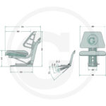 Scaun tractor reglabil universal Granit Parts Germania - imagine 2