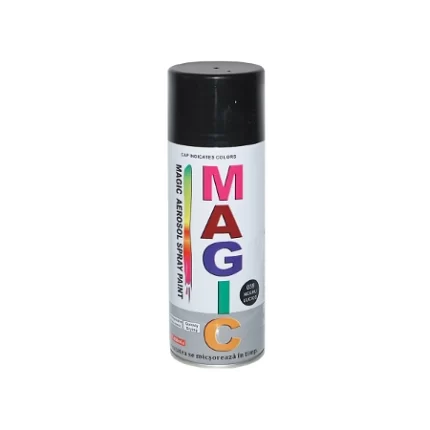 Spray vopsea Magic negru lucios 039 450 ml Cod: FOX039