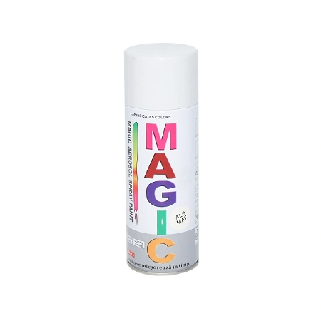 Spray vopsea MAGIC alb mat 007 400ml Cod: FOX007