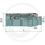 Mufa cuplare GP-3CFPV 1/2215 F - imagine 2