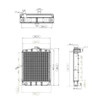 Radiator racire apa 4 randuri de celule pentru Fiat 315, 411, 415 cod OEM 588156, 595568 Cod: BK54018 Echivalență: DISCT78