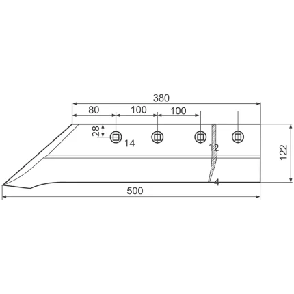 Brazdar plug cu cioc/dalta model Vogel Noot pentru PP3 si PP4 Cod: UTB101.31.087 Echivalență: DISBH82