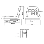 Scaun universal stivuitor si tractor cu sina de reglare fata-spate Cod: DISFE21