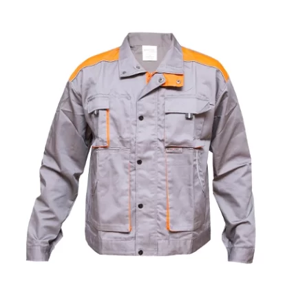 Jacheta de lucru poliester cu bumbac, gri/portocaliu marimea 58, 235g/m2 Breckner Germany Cod: BK77142 Echivalență: DISEH66