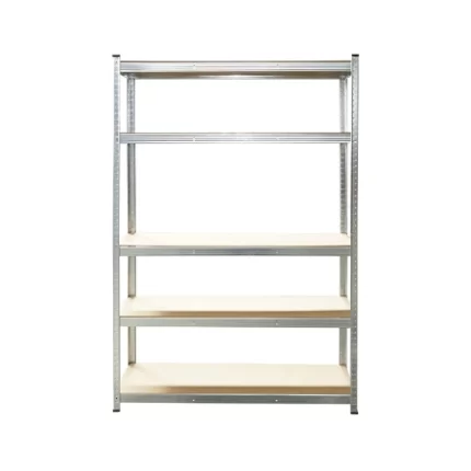 Raft metalic cu 5 polite MDF, 180x120x40cm, 250kg/polita, montaj fara suruburi, galvanizat Cod: BK92957 Echivalență: DISEG52