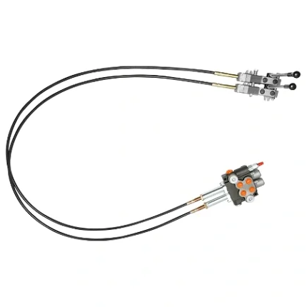 Distribuitor hidraulic cu 2 manete, lungime cablu 2.5m presiune 250 bar debit 40L/min  Cod: BK99051 Echivalență: DISCV80