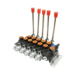 Distribuitor hidraulic cu 5 cai cu manete