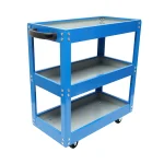 Carucior metalic pe roti cu 3 rafturi pentru scule 510x260x575mm - imagine 2