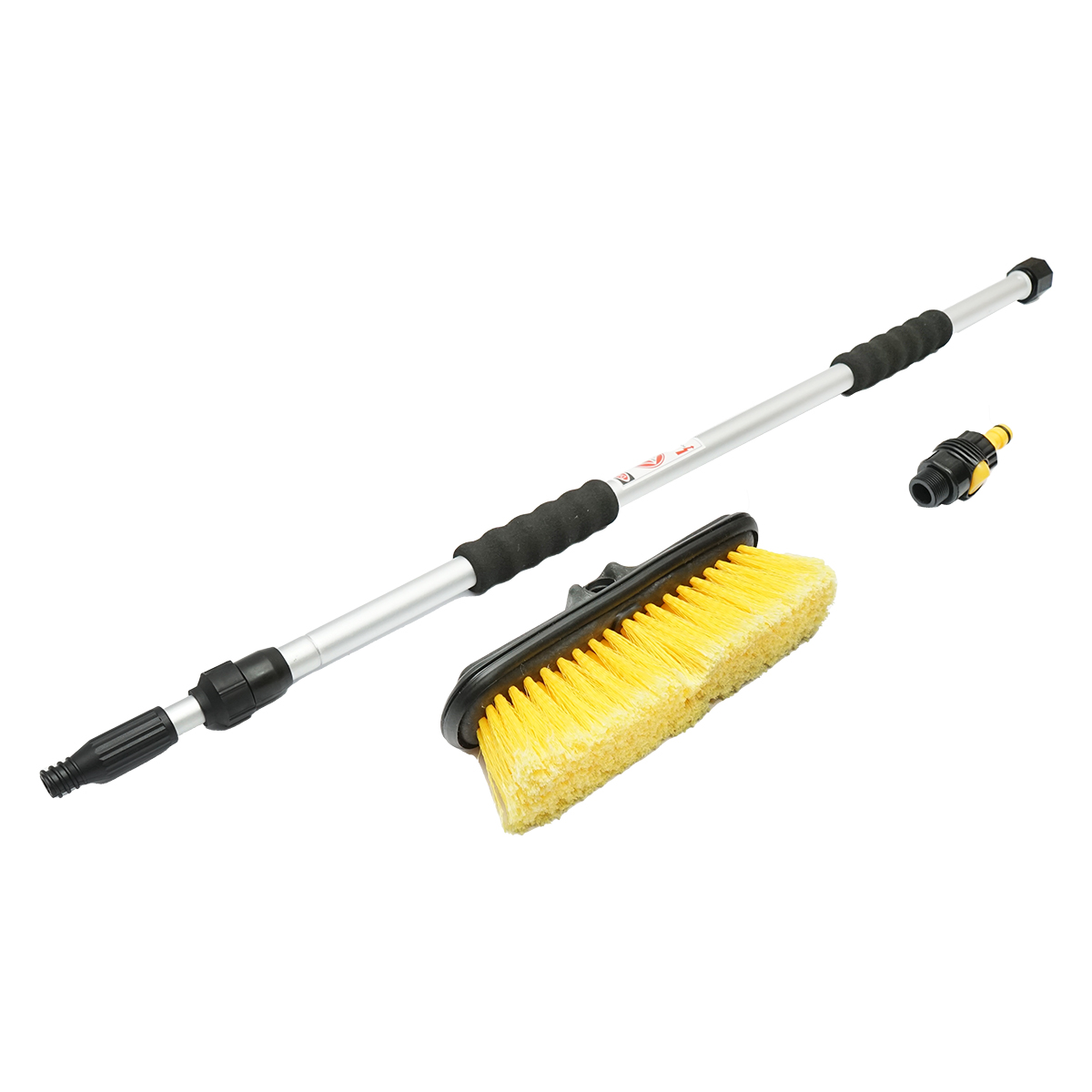 Perie cu maner telescopic din aluminiu pentru spalat auto 104-166cm 1 Perie cu maner telescopic din aluminiu pentru spalat auto 104-166cm - imagine 1