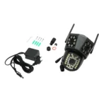 Camera de supraveghere 3 lentile, 3 obiective 6 MP, WIFI 2.4GHz, rotire 360 grade PTZ cu senzor de miscare, alarma, detectie umana si aplicatie IPC360 Home - imagine 2