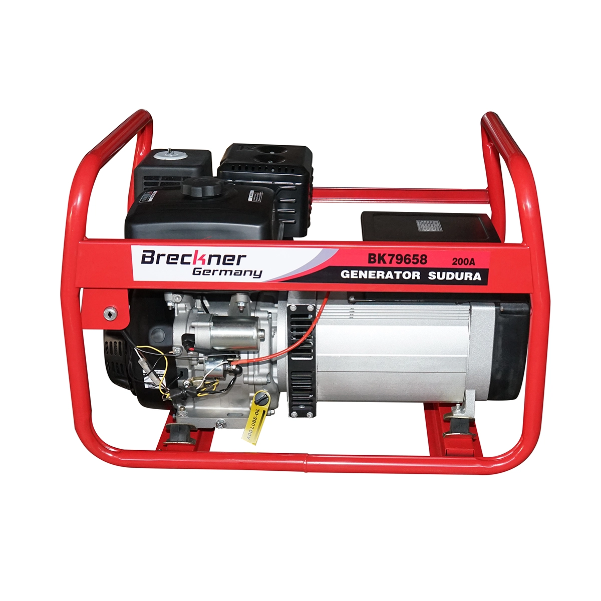 Generator electric si sudura 200A, 5KW 220V cu motor pe benzina 15 CP, pornire cheie Generator electric si sudura 200A, 5KW/220V cu motor pe benzina 15 CP, pornire cheie - imagine 1