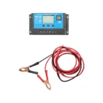 Panou solar 20W fotovoltaic monocristalin 400x300x17mm, regulator de incarcare 12/24V 10Ah, cablu 1.5/2m - imagine 4