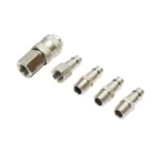 Set 5 cuple rapide 1/4 BSPT pentru furtunuri aer comprimat si scule pneumatice Crownman - imagine 3