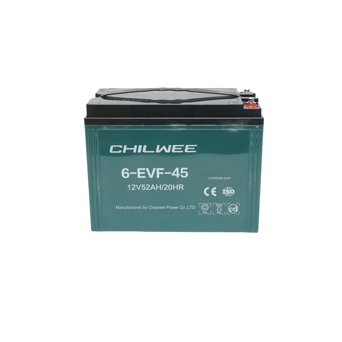 Baterie VRLA cu gel pentru bicicleta electrica cu grafen 6-EVF-45, 12V, 52Ah-20HR CHILWEE Baterie VRLA cu gel pentru bicicleta electrica cu grafen 6-EVF-45, 12V, 52Ah-20HR CHILWEE - imagine 1