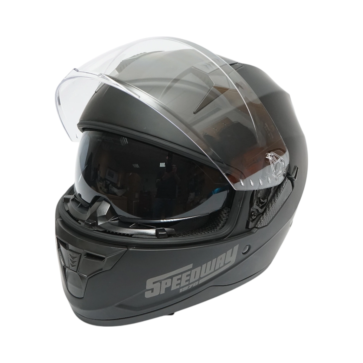 Casca moto integrala negru mat cu viziera transparenta si ochelari de soare, marimea L Arcane II 2 Casca moto integrala negru mat cu viziera transparenta si ochelari de soare, marimea L Arcane II - imagine 1