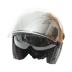 Casca moto tip jet neagra, model urban cu viziera transparenta si ochelari de soare, marimea XL - imagine 9