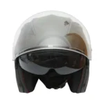 Casca moto tip jet neagra, model urban cu viziera transparenta si ochelari de soare, marimea XL - imagine 10