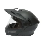 Casca motocross integrala negru mat cu viziera transparenta si ochelari de soare, marimea L Lion - imagine 3