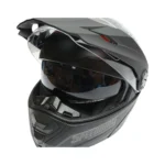 Casca motocross integrala negru mat cu viziera transparenta si ochelari de soare, marimea L Lion - imagine 12