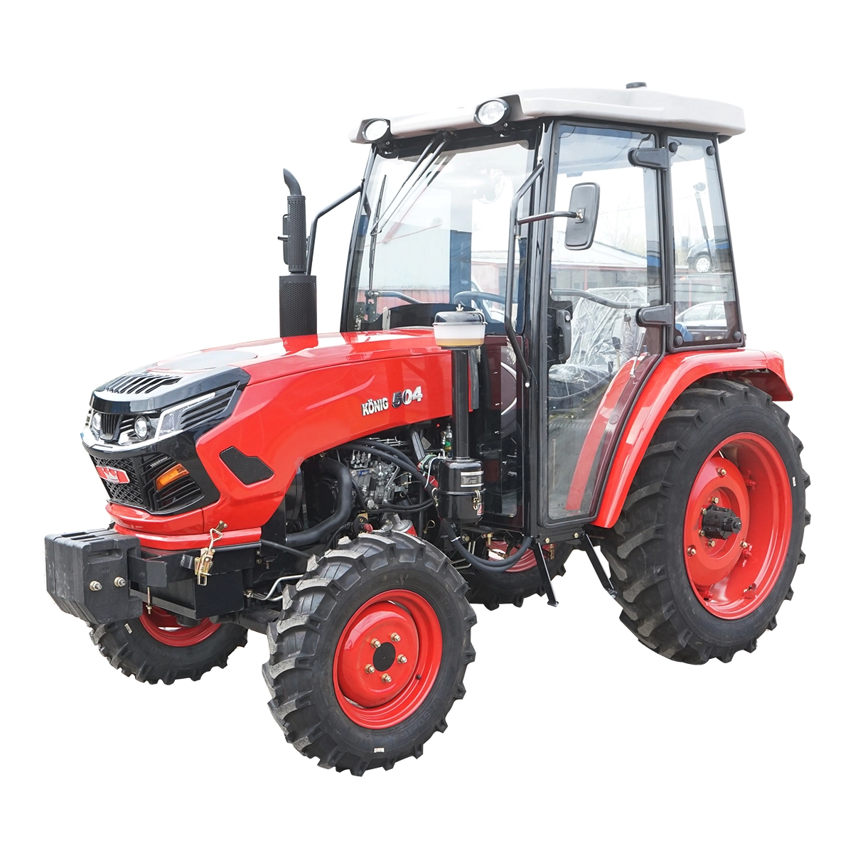 Tractor 4x4 cu cabina 50HP cu motor YTO roti 7.50-16 11.2-28 seria 504 KONIG Tractor 4x4 cu cabina 50HP cu motor YTO roti 7.50-16/11.2-28 seria 504 - imagine 1