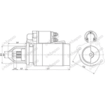 Demaror 12 V / 3,0 kW U445, ARO, NEW HOLLAND, FIAT, LAVERDA, BENFRA, CASE - imagine 2