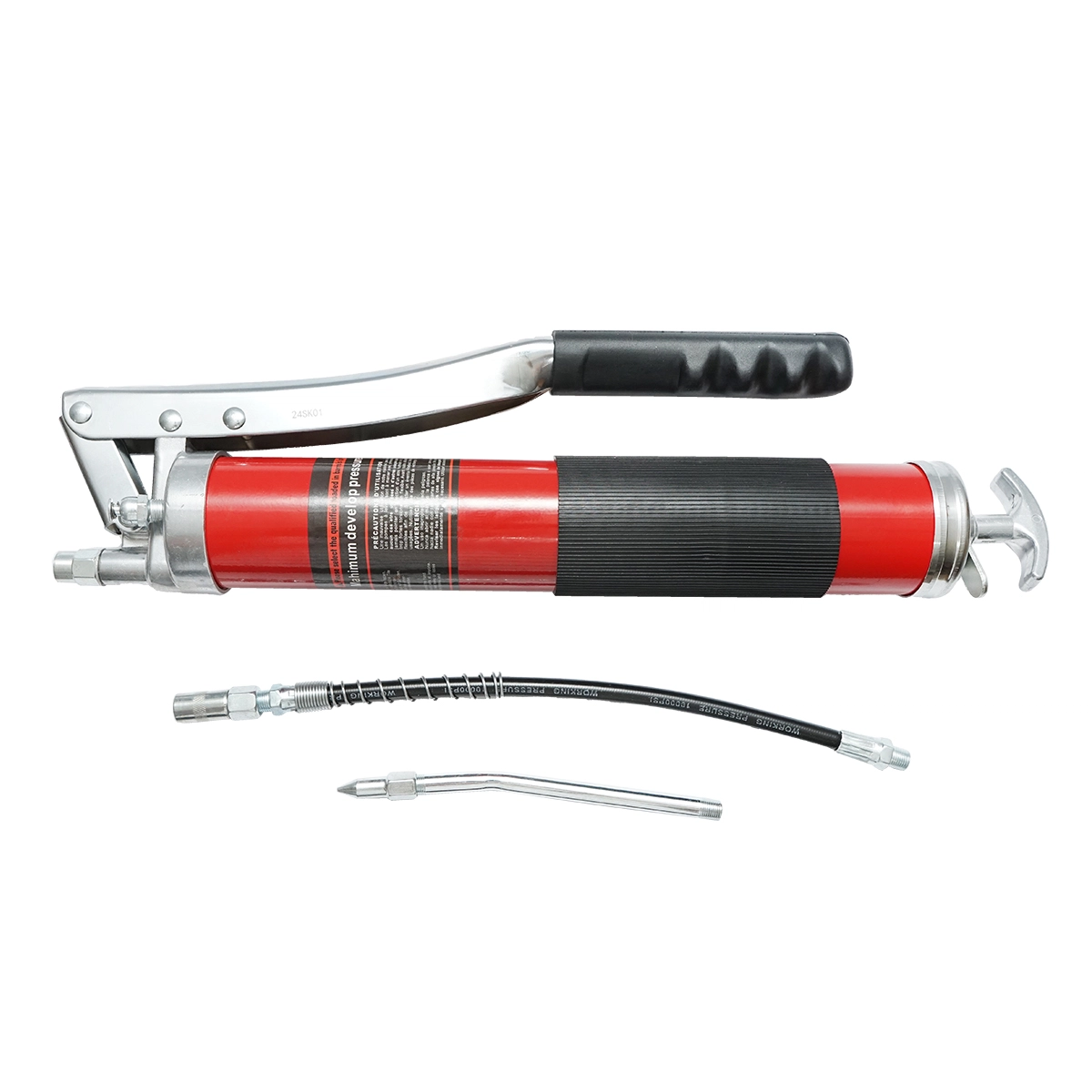 Pistol gresat cu maner si manson anti alunecare (decalimetru presiune inalta) 600ml Pistol gresat cu maner si manson anti alunecare (decalimetru presiune inalta) 600ml - imagine 1