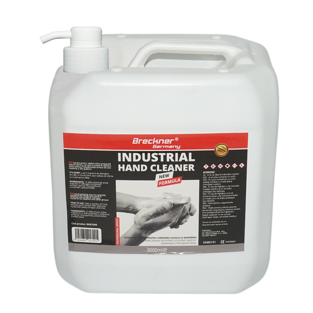 Solutie spalat maini industriala cu pompa 3L Breckner Germany Solutie spalat maini industriala cu pompa 3L Breckner Germany - imagine 1
