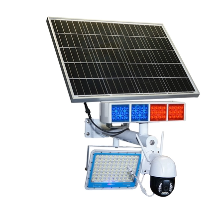 Lampa LED 300W cu panou solar 60W, baterie 14000mAh si camera supraveghere WIFI cu alarma Lampa LED 300W cu panou solar 60W, baterie 14000mAh si camera supraveghere WIFI cu alarma - imagine 1