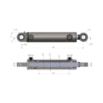 Cilindru directie hidraulic New Holland, Case IH 70x380x232mm cod OEM 5198883 - imagine 2
