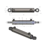Cilindru directie hidraulic New Holland, Fiat 60x360x200mm cod OEM 5164023 - imagine 2