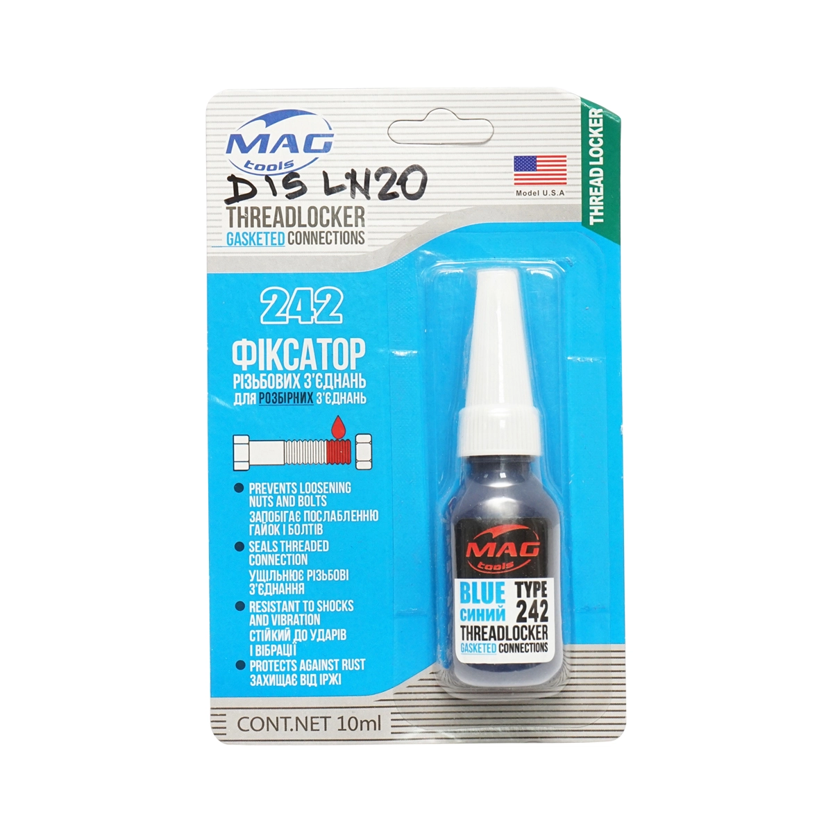 Solutie fixare suruburi 10ml rezistenta medie Solutie fixare suruburi 10ml rezistenta medie - imagine 1