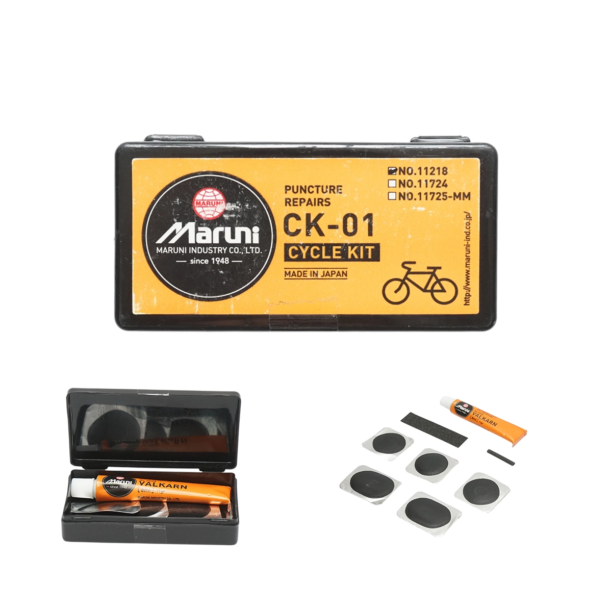Kit petice reparatie camera bicicleta, motocicleta, roaba, ATV, SCOOTER, tuk-tuk 8 piese CK-01 Maruni made in Japan Kit petice reparatie camera bicicleta, motocicleta, roaba, ATV, SCOOTER, tuk-tuk 8 piese CK-01 Maruni made in Japan - imagine 1