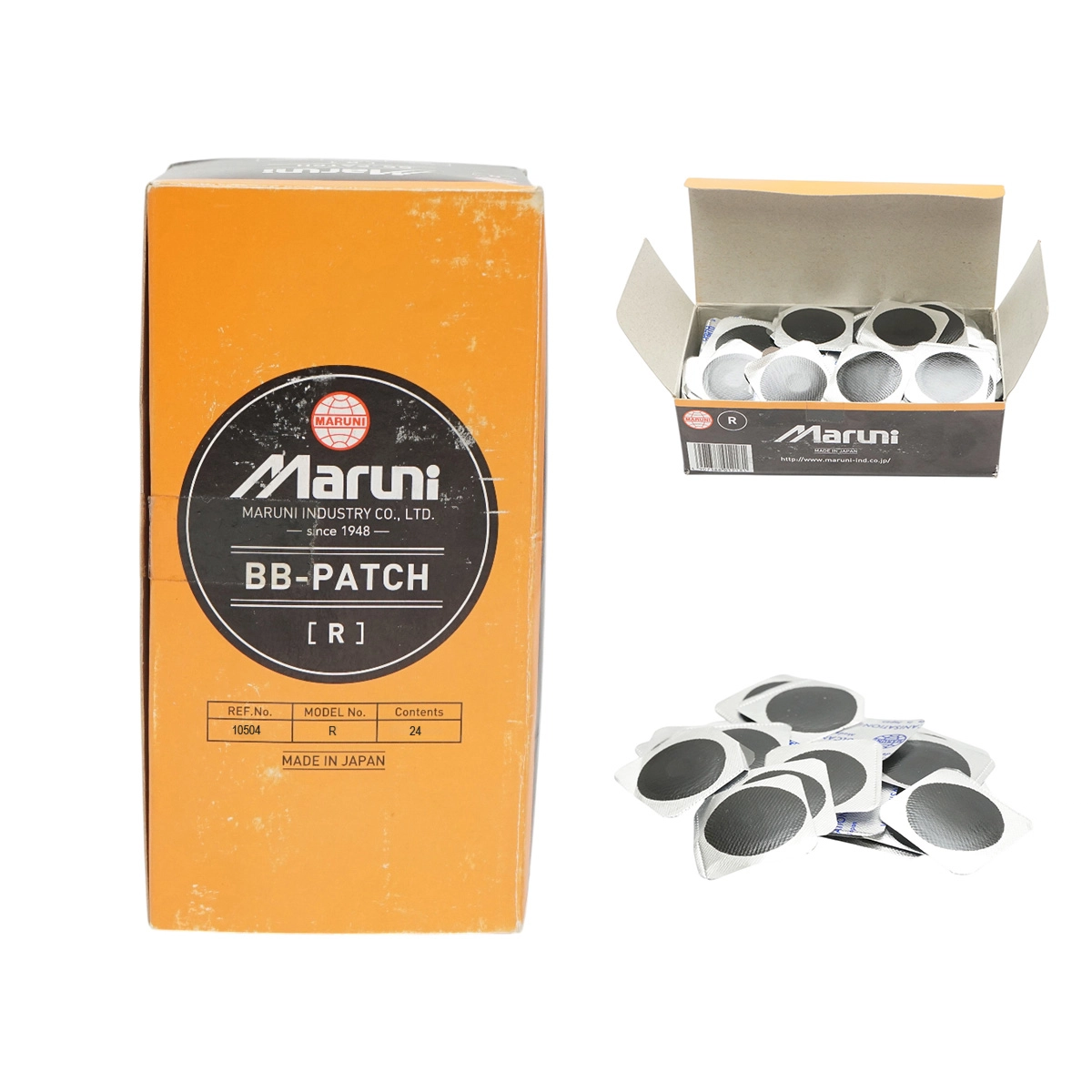 Petice rotunde vulcanizare camera bicicleta, motocicleta, roaba, carucior 25mm BB-R Maruni Petice rotunde vulcanizare camera bicicleta, motocicleta, roaba, carucior 25mm BB-R Maruni made in Japan 24 buc/cutie - imagine 1