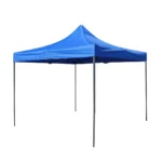 Cort pavilion 3x3m albastru pliabil, inaltime reglabila