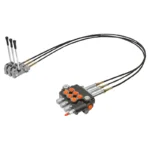 Distribuitor hidraulic cu 3 manete, lungime cablu 2m presiune 250 bar debit 80L/min - imagine 3
