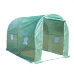 Solar de gradina 200x200x200cm, folie verde PE cu plasa 140g/mp UV, 1 usa, 4 ferestre, teava otel galvanizat 19mm THOR - imagine 6