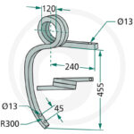 Suport cultivator greu 25x25 Bomet, Sandokan F20120366 stanga - imagine 2