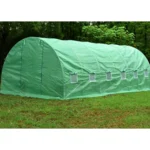 Solar de gradina 500x300x200cm, folie verde PE cu plasa 140g/mp UV, 1 usa, 10 ferestre, teava otel galvanizat 19mm THOR - imagine 5