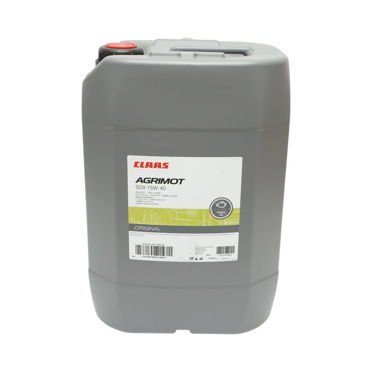 Ulei motor Claas 15W40 Agrimot SDX 20L Ulei motor Claas 15W40 Agrimot SDX 20L - imagine 1