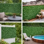 Gard viu artificial verde decorativ cu frunze iedera 300x100cm - imagine 6