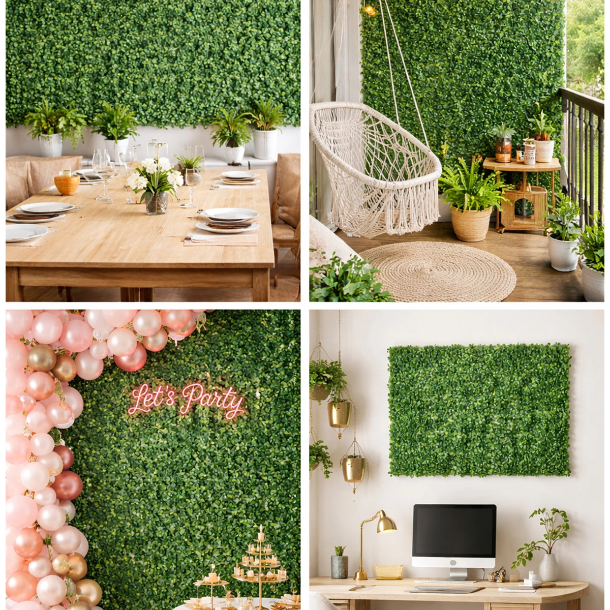 Panou gard viu artificial verde decorativ cu frunze mici 40x60x3cm 2 Panou gard viu artificial verde decorativ cu frunze mici 40x60x3cm - imagine 1