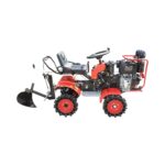 Minitractor agricol 4x4 diesel 17CP, 531cc, 3+1 viteze, 2 cutii de viteze, pornire electrica/manuala, latime lucru 1050mm cu freza, rarita, roti metalice, picior sprijin THOR - imagine 2