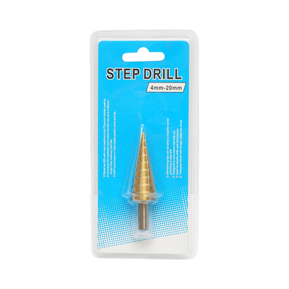 Burghiu conic in 9 trepte 4-20mm din otel 4241 HSS pentru metal, aluminiu, lemn, plastic, alama Burghiu conic in 9 trepte 4-20mm din otel 4241 HSS pentru metal, aluminiu, lemn, plastic, alama Cod: DISPN71