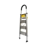 Scara aluminiu pliabila, 4 trepte antiderapante, inaltime 143cm, sarcina maxima 150Kg Crownman Cod:DISPN84
