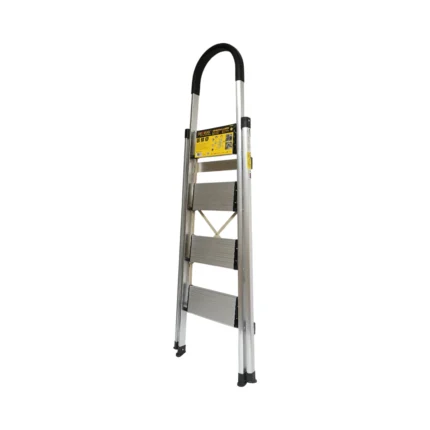 Scara aluminiu pliabila, 4 trepte antiderapante, inaltime 143cm, sarcina maxima 150Kg Crownman Cod:DISPN84