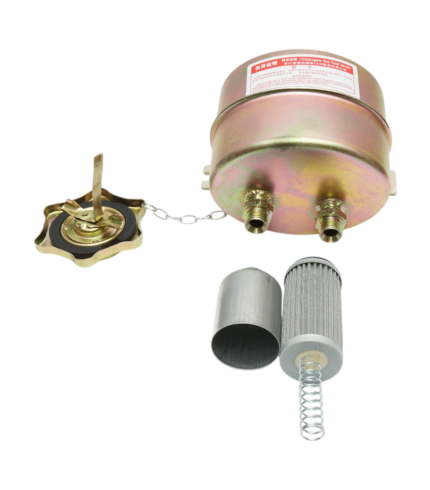 Rezervor ulei servodirectie metalic cu element filtrant, filtru sita incorporat, reductie M20x1.5